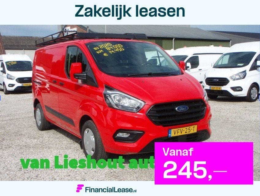 Ford Transit Custom Trend trekhaak Imperiaal 84406 km bj 20, Voorwielaandrijving, 4 cilinders, 129 pk, LED verlichting