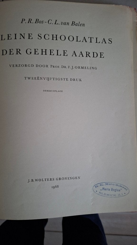 schoolatlas  1968, Gelezen, Wolters-Noordhoff Atlasproducties, Ophalen of Verzenden, Landkaart