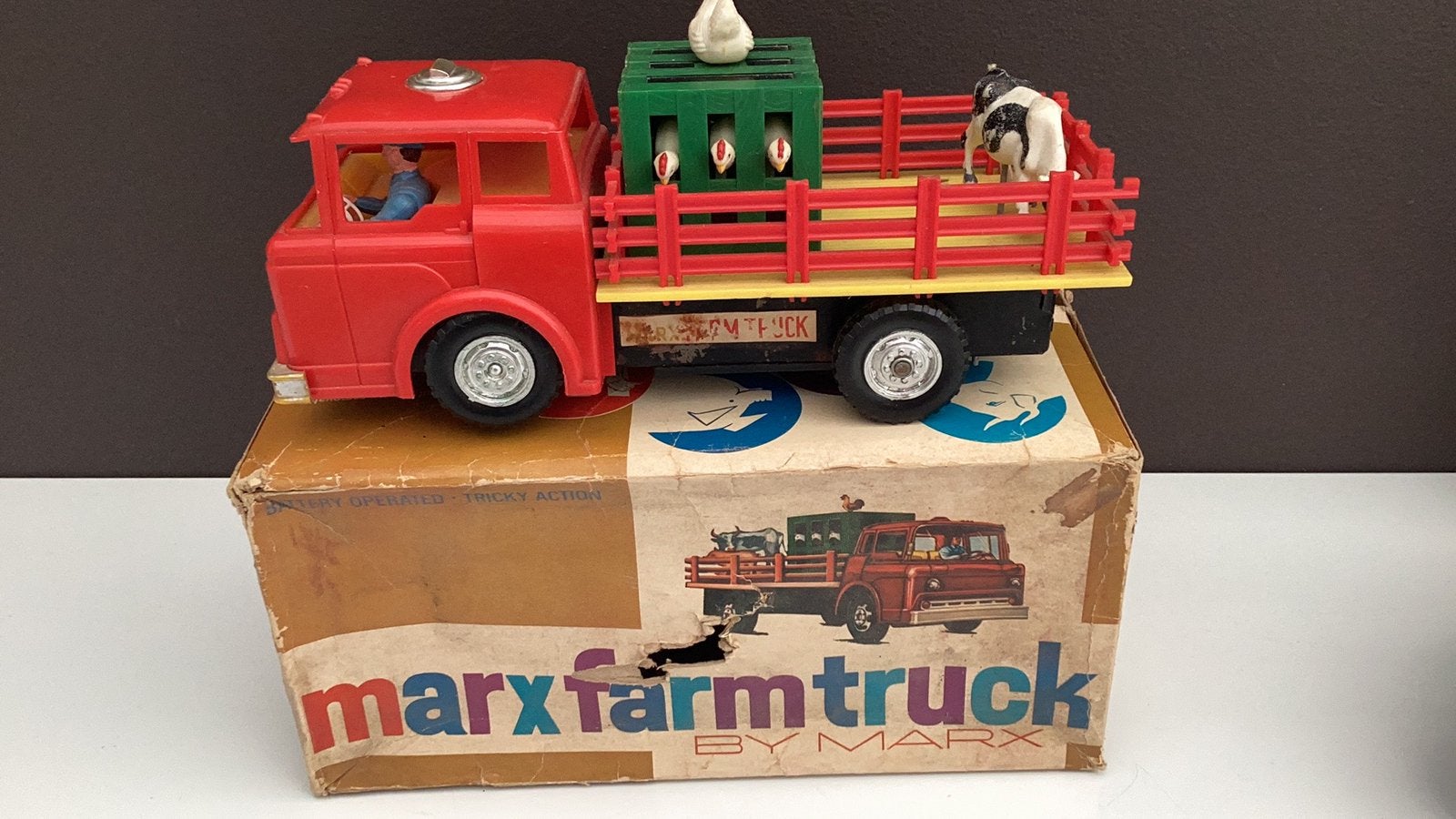 1960s Marx Farm Truck met originele doos, Ophalen of Verzenden