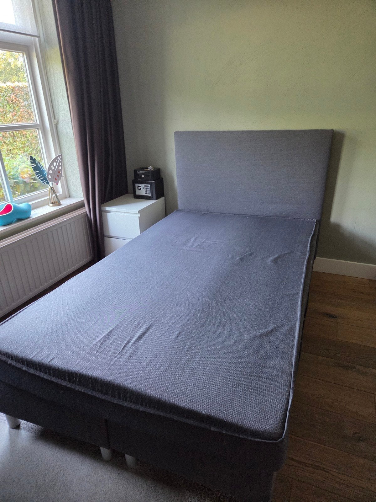 Boxspring 120x200, Ophalen, Zo goed als nieuw, Twijfelaar, 120 cm