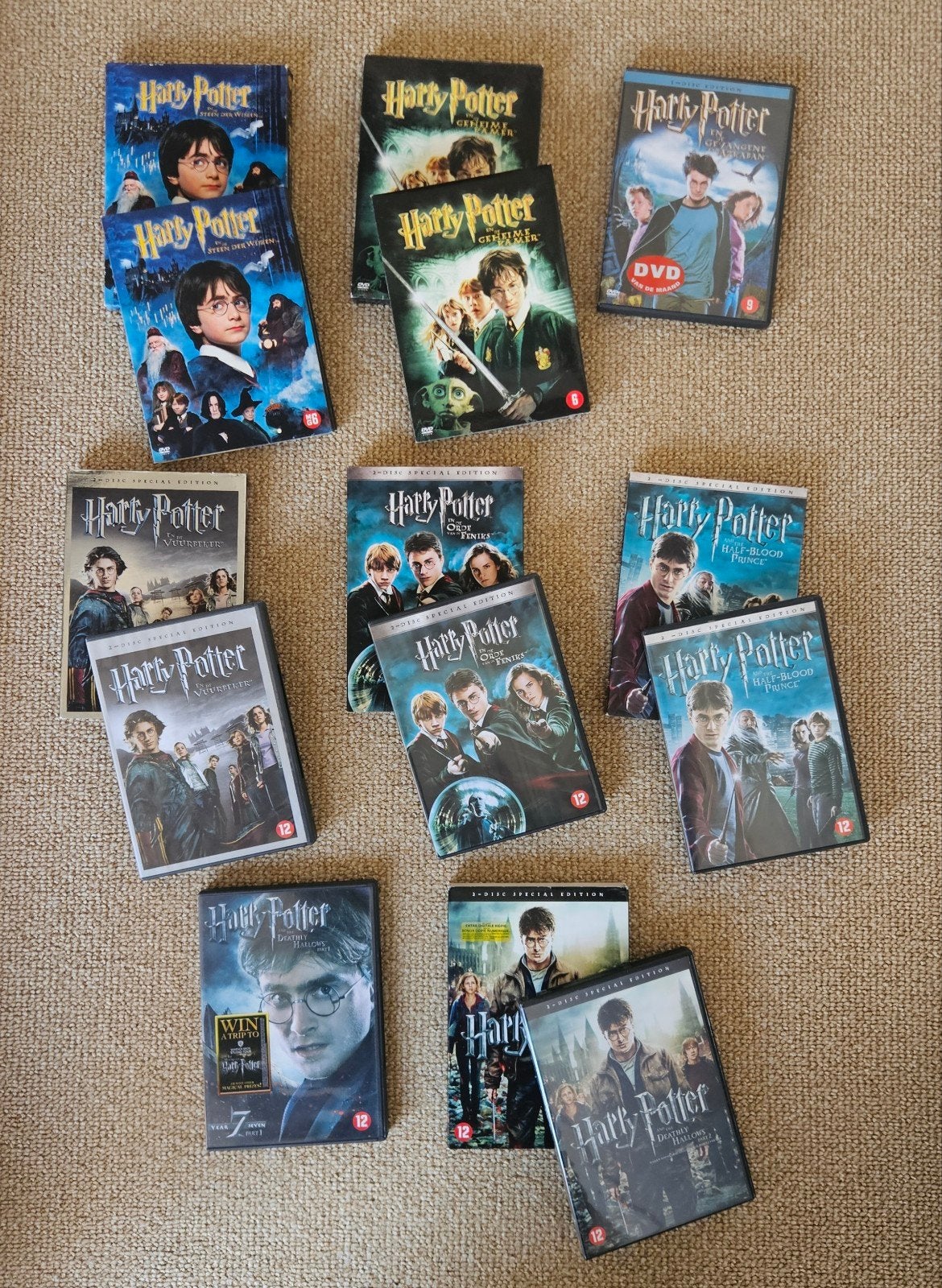Harry Potter DVD - 1, 3 en 4, Inclusief doosje, Nederlands, Ophalen of Verzenden, Zo goed als nieuw