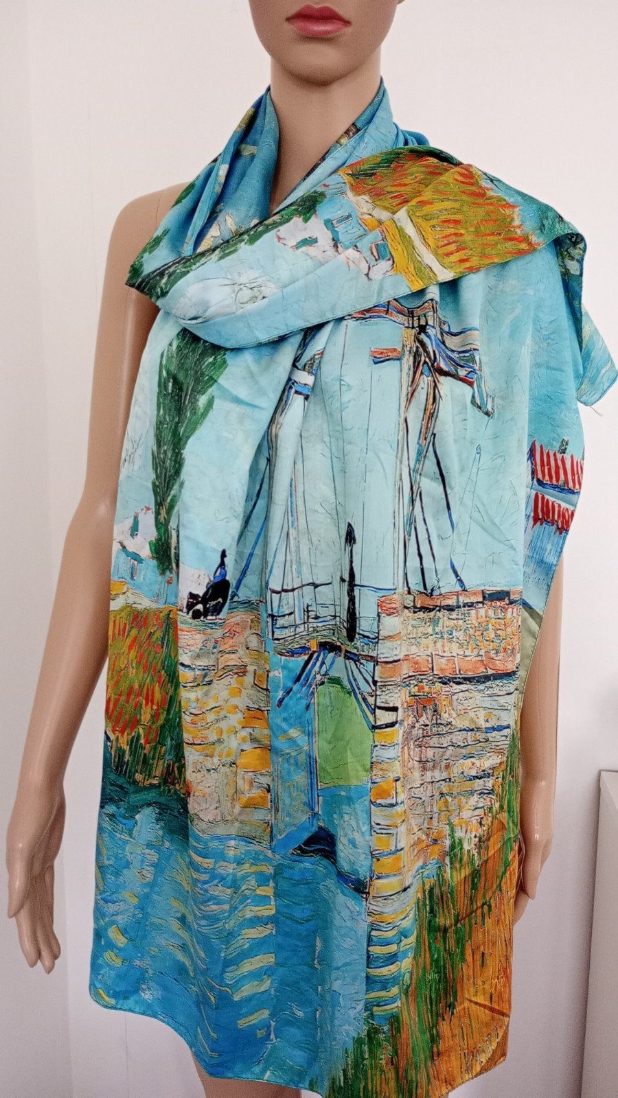 sjaal/omslagdoek 2 kanten andere print nieuw, Kleding | Dames, Ophalen of Verzenden, Nieuw, Maat 46/48 (XL) of groter, Sjaal