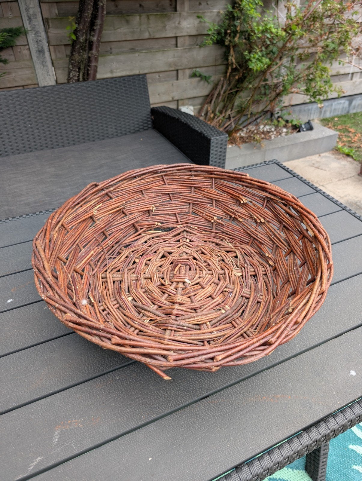 Mooie rieten mand voor newborn fotoshoot, Ophalen, Gevlochten, Mand, Rond