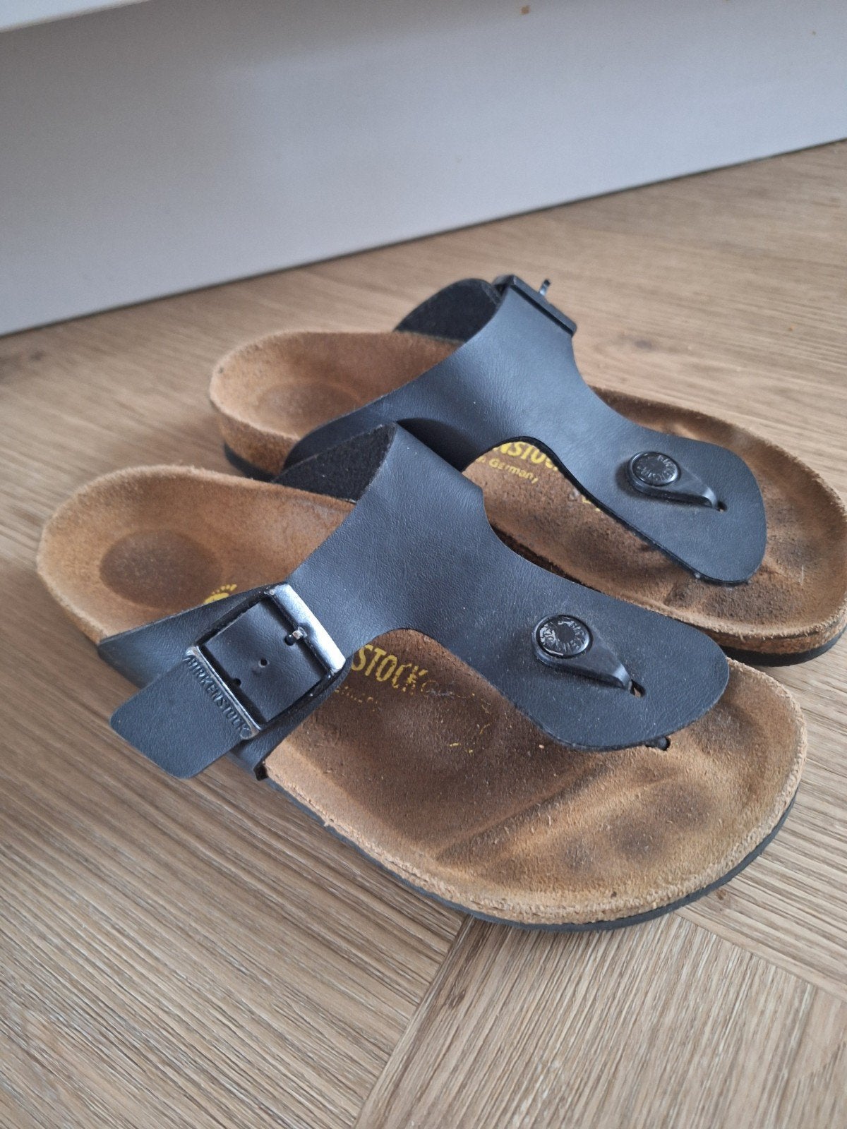 Birkenstock teenslippers maat 35, Ophalen of Verzenden, Gedragen, Zwart, Slippers