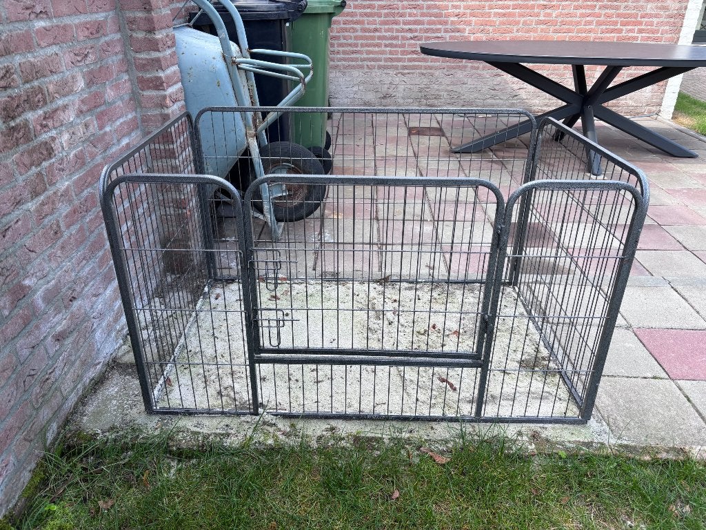 Hondenren - Puppyren - Staal - 125x80x70cm, Ophalen, Zo goed als nieuw, 110 cm of meer, 100 cm of meer
