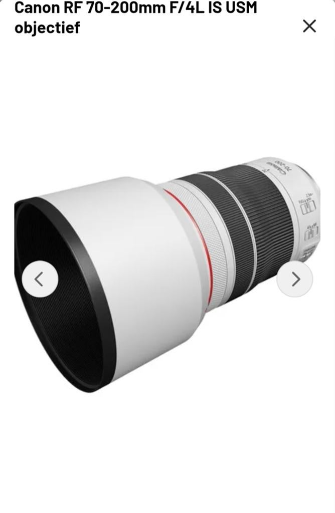 Canon RF 70-200 mm f/4.5 UMS, Audio, Tv en Foto, Fotografie | Lenzen en Objectieven, Ophalen of Verzenden, Nieuw, Telelens, Zoom