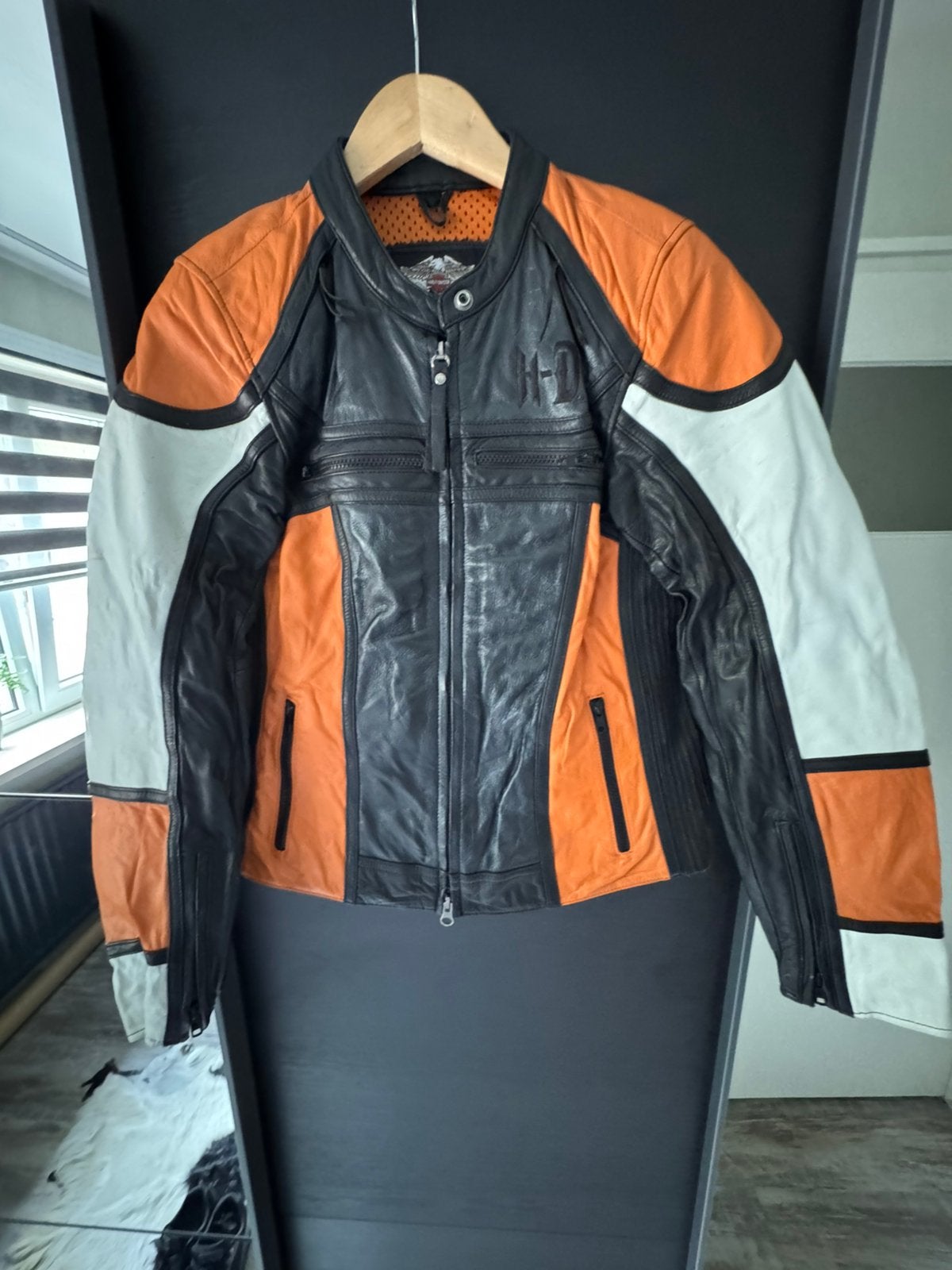Dames Leren Motorjas, Harley Davidson Maat M, Ophalen of Verzenden, Tweedehands, Dames, Jas | leer