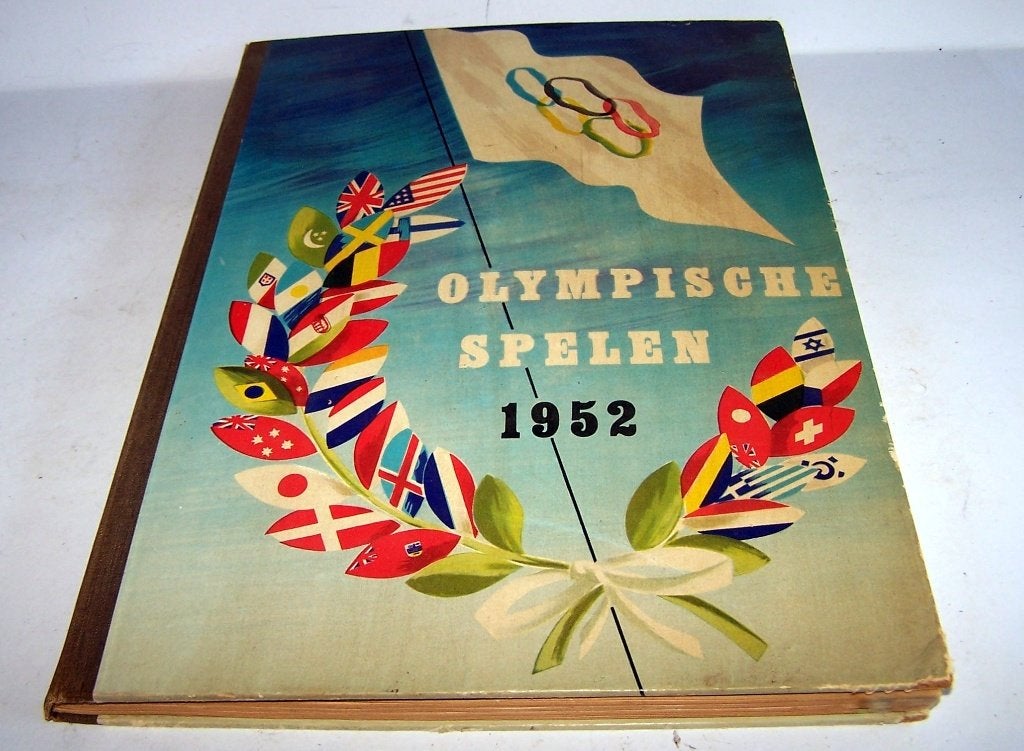 Olympische Spelen 1952. Vintage plaatjesboek. Uitgave Planta, Ophalen of Verzenden, Zo goed als nieuw, Planta, Plaatjesalbum