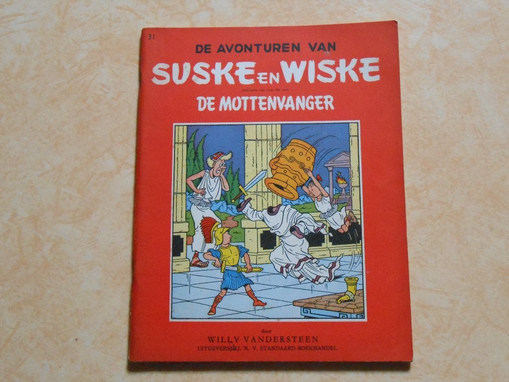 Suske en wiske 31 De mottenvanger 1957 1 ste druk., Boeken, Willy Vandersteen, Eén stripboek, Ophalen of Verzenden, Zo goed als nieuw