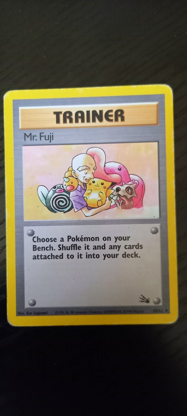 Pokémon Trainer Mr. Fuji Kaart - Base Set 58/102, Ophalen of Verzenden, Gebruikt, Losse kaart