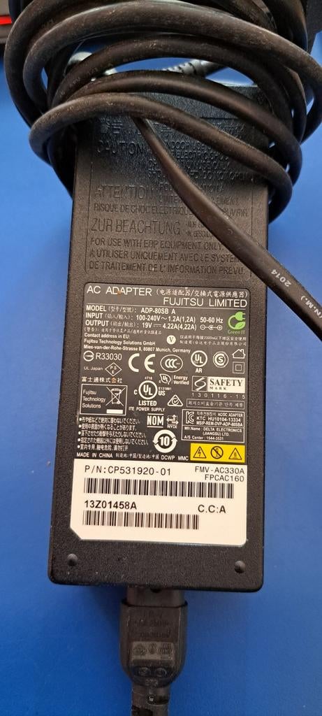 Fujitsu AC Adapter ADP-80SB A - 19V 4.22A, Computers en Software, Laptop-opladers, Gebruikt, Ophalen