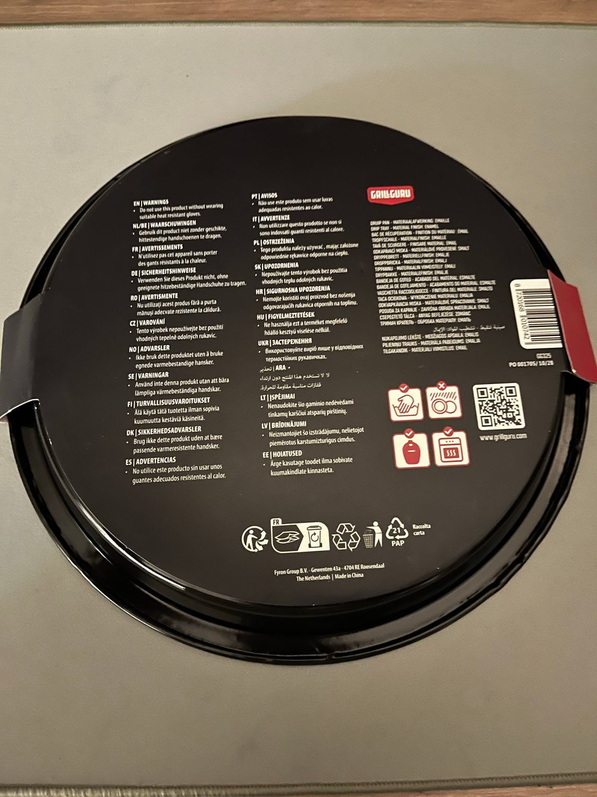 GrillGuru Drip Pan Medium - BBQ lekbak 25 cm, Ophalen of Verzenden, Nieuw