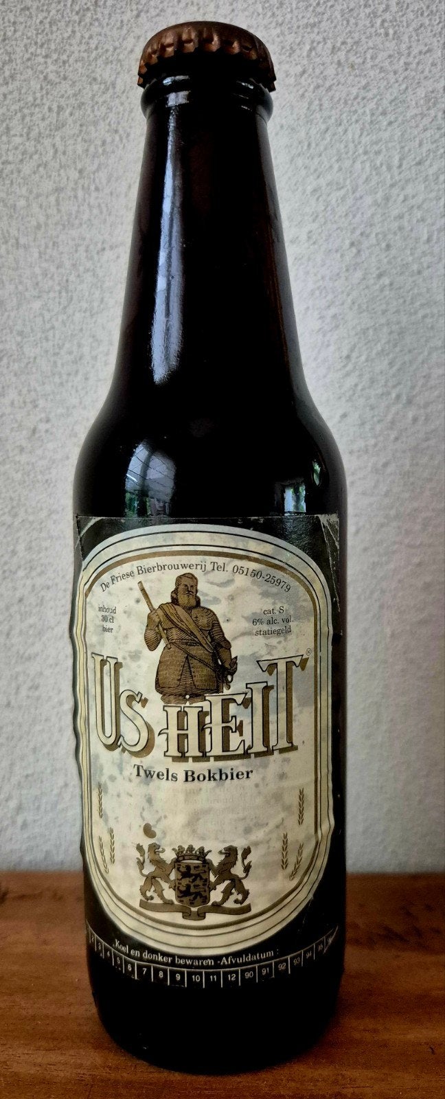 1990 fles US HEIT Twels BOK bier Friese bier brouwerij., Verzamelen, Biermerken, Ophalen of Verzenden, Zo goed als nieuw, Flesje(s)