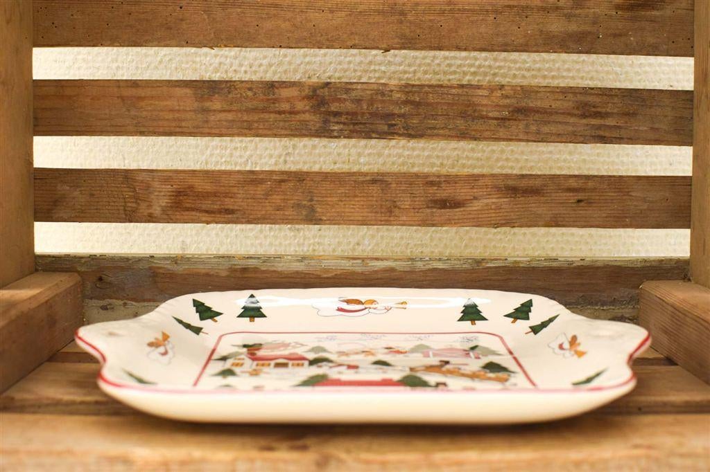 Masons Christmas Village porseleinen schaal 50874, Huis en Inrichting, Keuken | Servies, Gebruikt, Bord(en), Wedgwood, Aardewerk