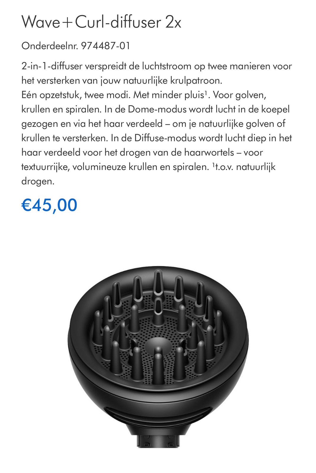 GEZOCHT: Dyson airwrap coanda 2x Diffuser opzetstuk!, Verzenden, Nieuw, Haarverzorging