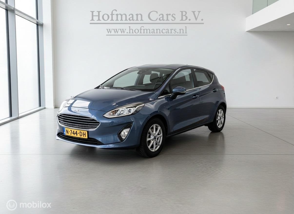 Ford Fiesta 1.0 EcoBoost Titanium | 5-deurs | Blauw Metallic, Auto's, Voorwielaandrijving, Stof, Gebruikt, Euro 6