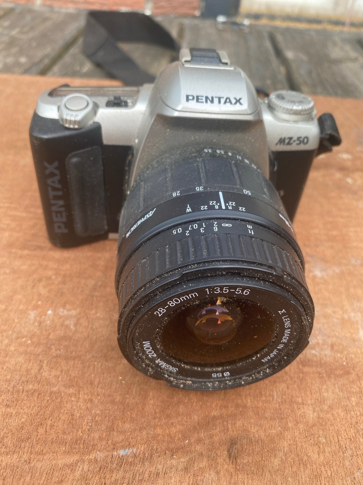 Pentax MZ-50 Spiegelreflexcamera met Sigma 28-80mm lens, Ophalen of Verzenden, Gebruikt, Spiegelreflex, Pentax