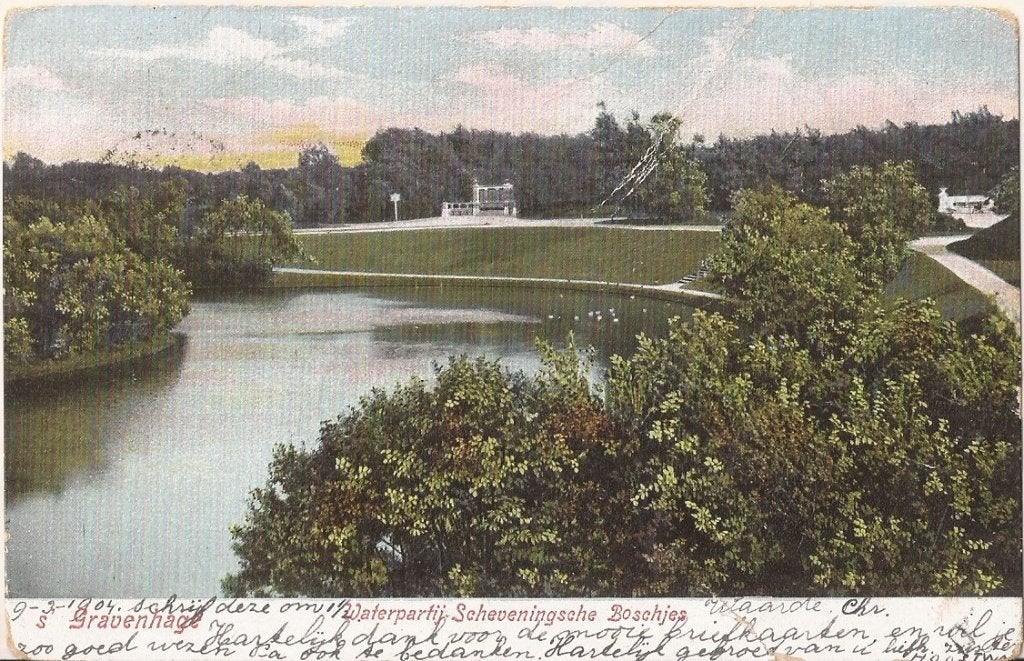 's Gravenhage Waterpartij Scheveningsche Bosjes 1904 Schaefe, Ophalen of Verzenden, Voor 1920, Ongelopen, Zuid-Holland