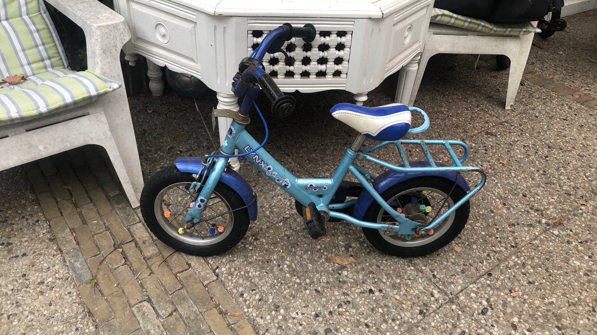 Fietsje 12 inch met zijwielen, Fietsen en Brommers, Ophalen, Terugtraprem, Zijwieltjes, Gebruikt