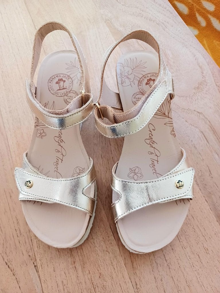 Panama Jack sandalen maat 38/39 Julia goud nieuw, Overige kleuren, Nieuw, Panama Jack, Sandalen of Muiltjes