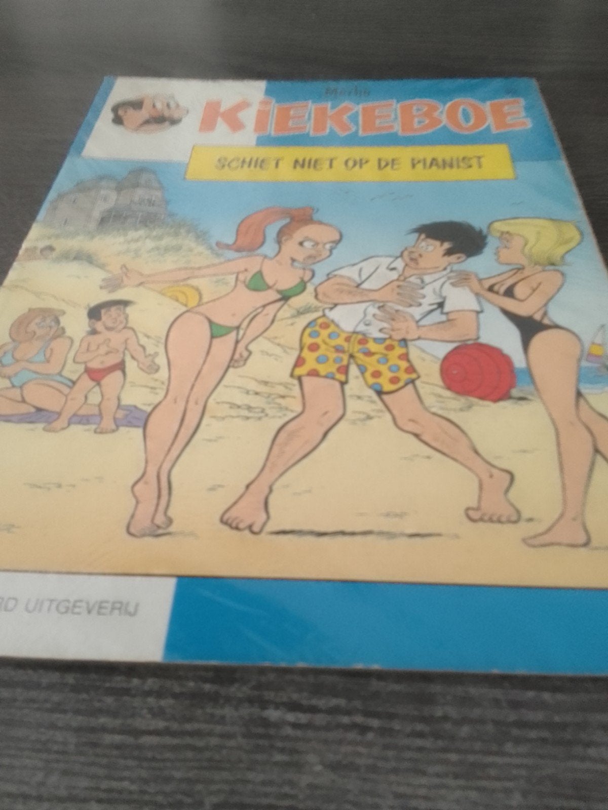 Kiekeboe - Schiet niet op de pianist, Boeken, Eén stripboek, Ophalen, Gelezen, Merho