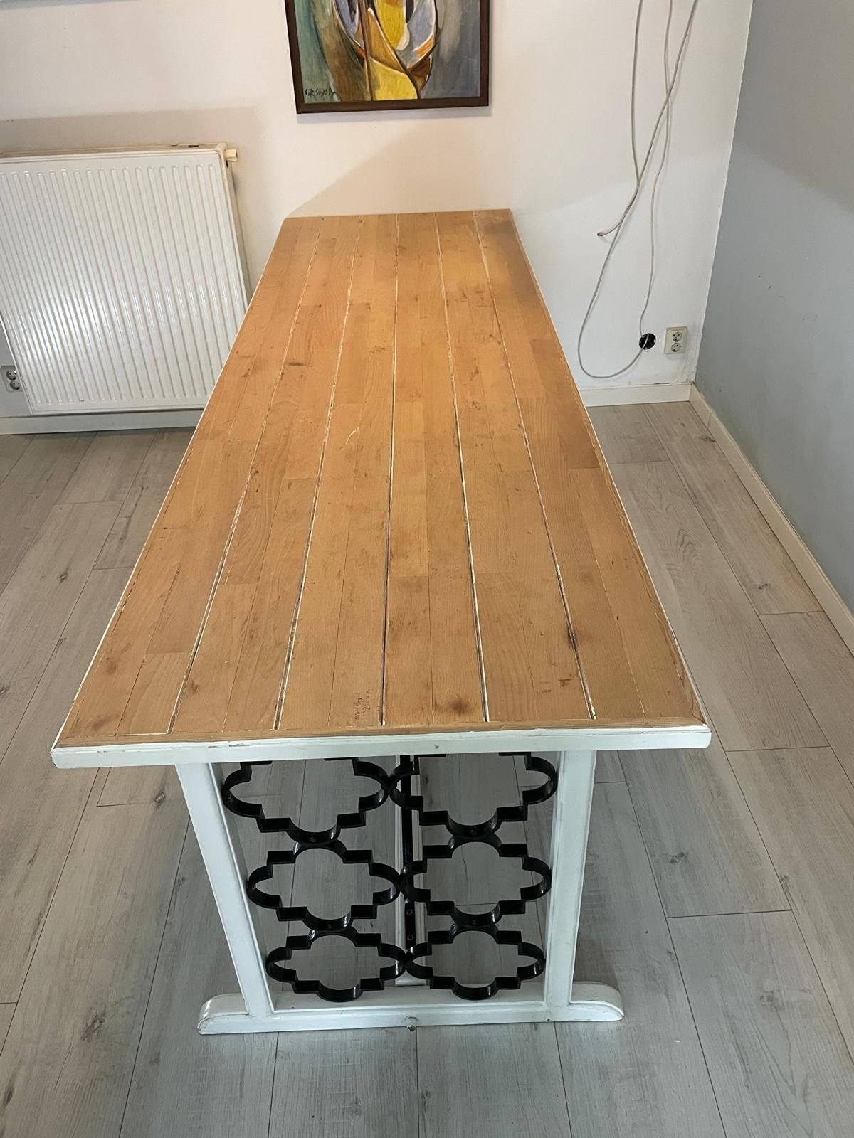Eettafel 250 x 80 cm  handgemaakt beukenblad, Ophalen of Verzenden, Nieuw, Rechthoekig, 50 tot 100 cm