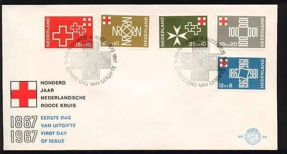 Nederland FDC E86 Zonder Adres, Rode Kruis 1967, Postzegels en Munten, Postzegels | Eerstedagenveloppen, Ophalen of Verzenden