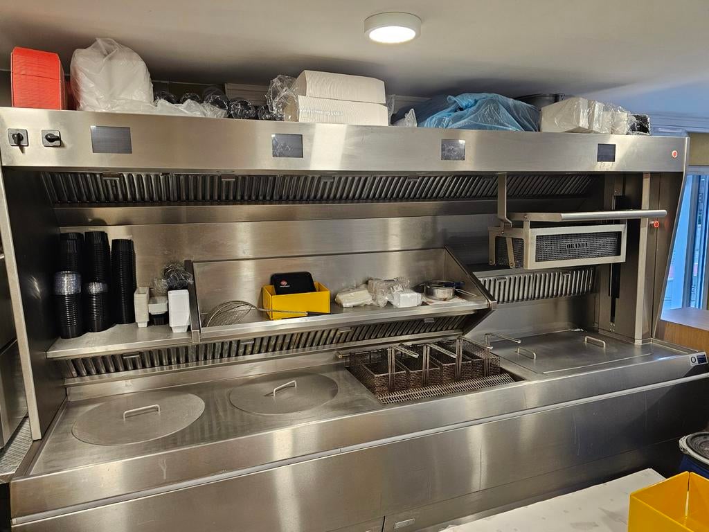 Oranda Professionele Frituurwand met Afzuiging, Ophalen of Verzenden, Gebruikt, Fornuis, Frituur en Grillen
