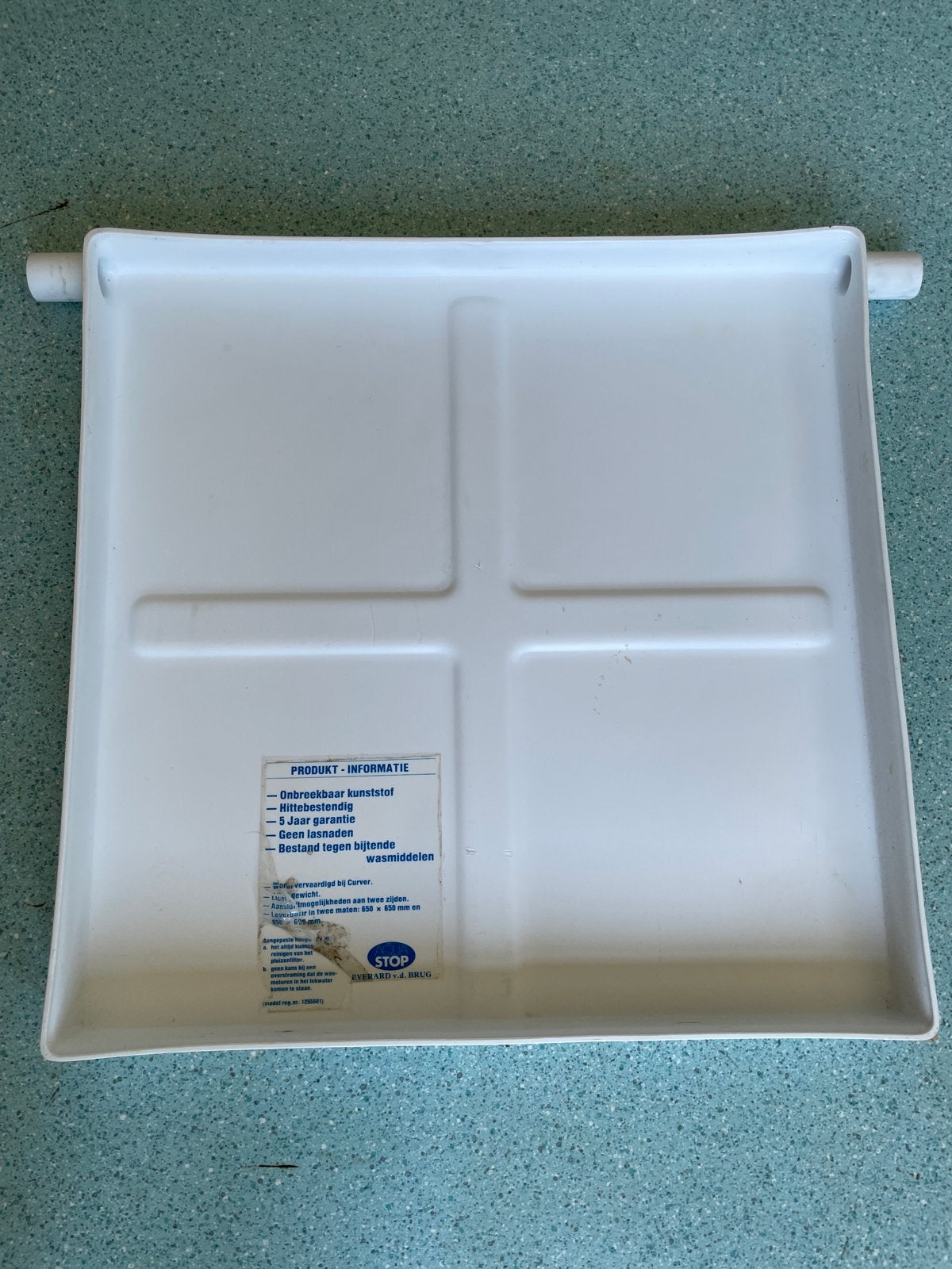 Aqua Stop lekbak voor wasmachine/droger - Wit, Ophalen of Verzenden, Gebruikt