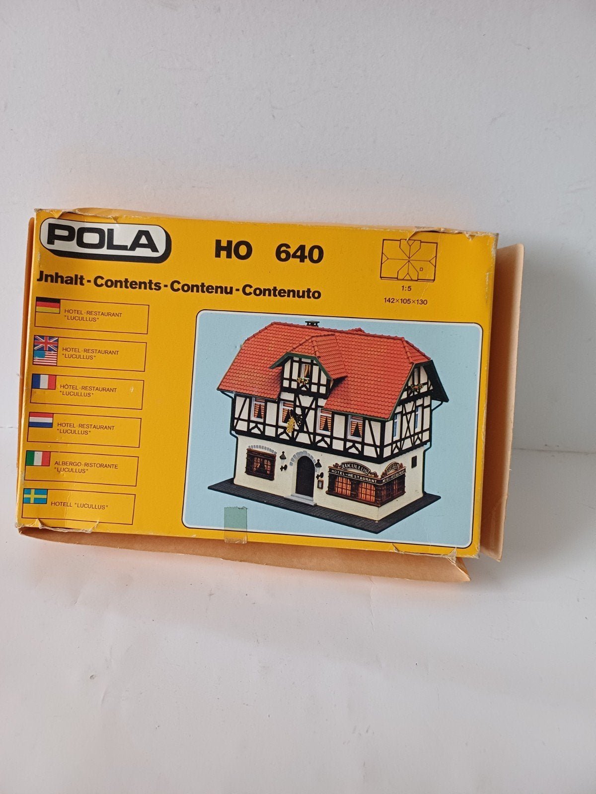 Pola hotel HO H0 Plastic 1960’s huisje voor bij modeltrein, Ophalen of Verzenden, Gelijkstroom of Wisselstroom, Brug, Tunnel of Gebouw