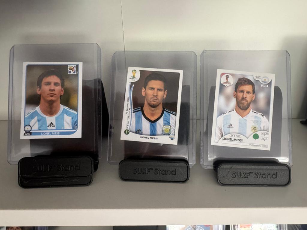 Panini WK voetbal stickers Messi 2010,2014,2018, Ophalen of Verzenden, Zo goed als nieuw, Meerdere stickers