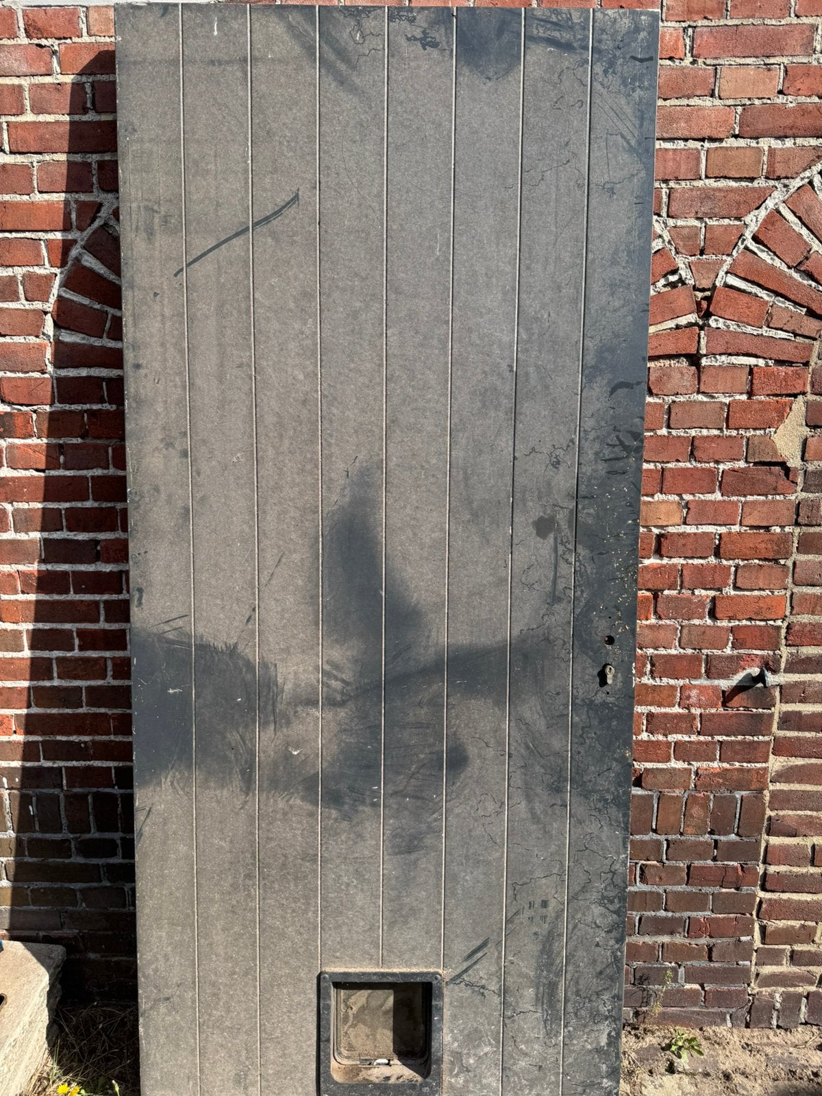 Massieve voordeur 211x94.5, Ophalen of Verzenden, Zo goed als nieuw, Buitendeur, 200 tot 215 cm