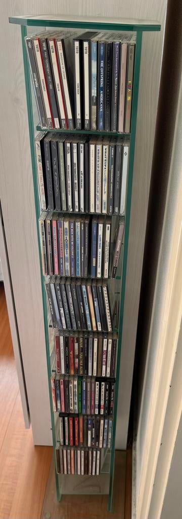 CD rek van dik glas incl. alle cd's, Huis en Inrichting, Ophalen, 75 tot 150 discs, Cd's, Glas