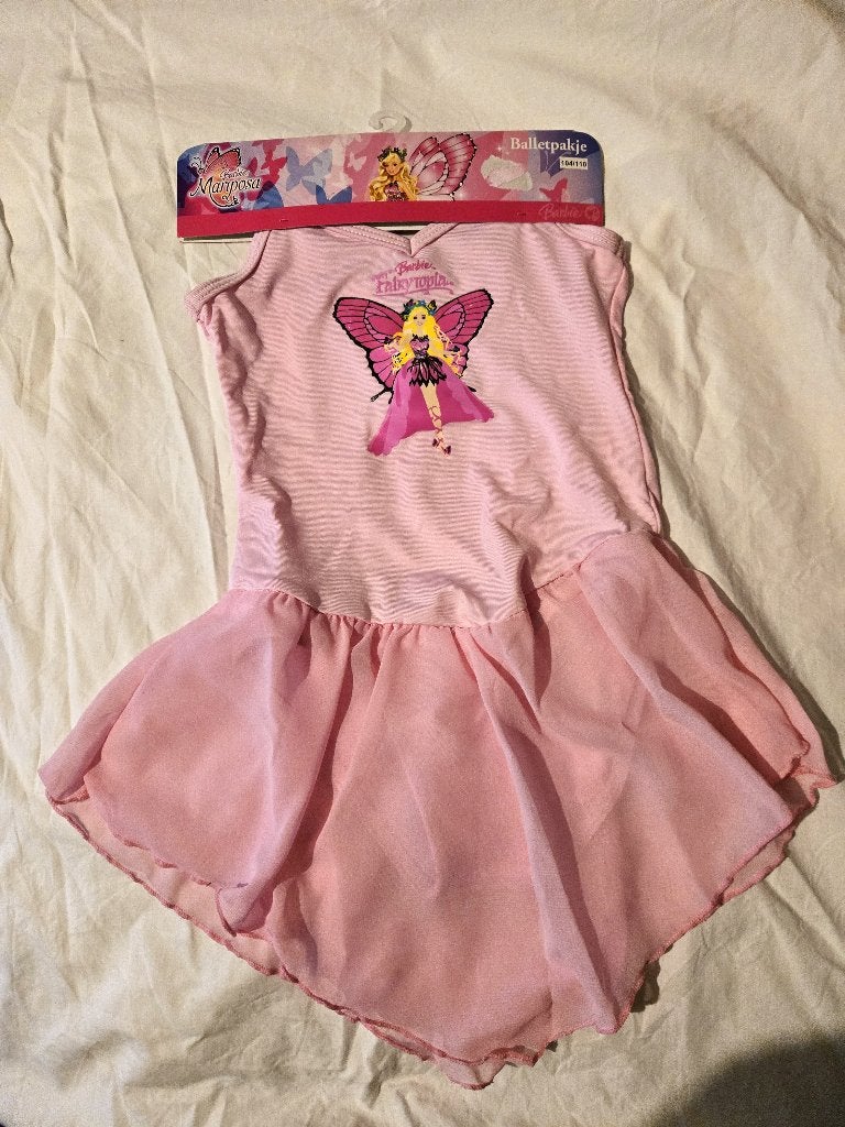 Barbie Ballet / Gympakje mt 104 / 110, Sport en Fitness, Turnen, Nieuw, Ophalen of Verzenden, Roze, Kleiner dan kindermaat 122