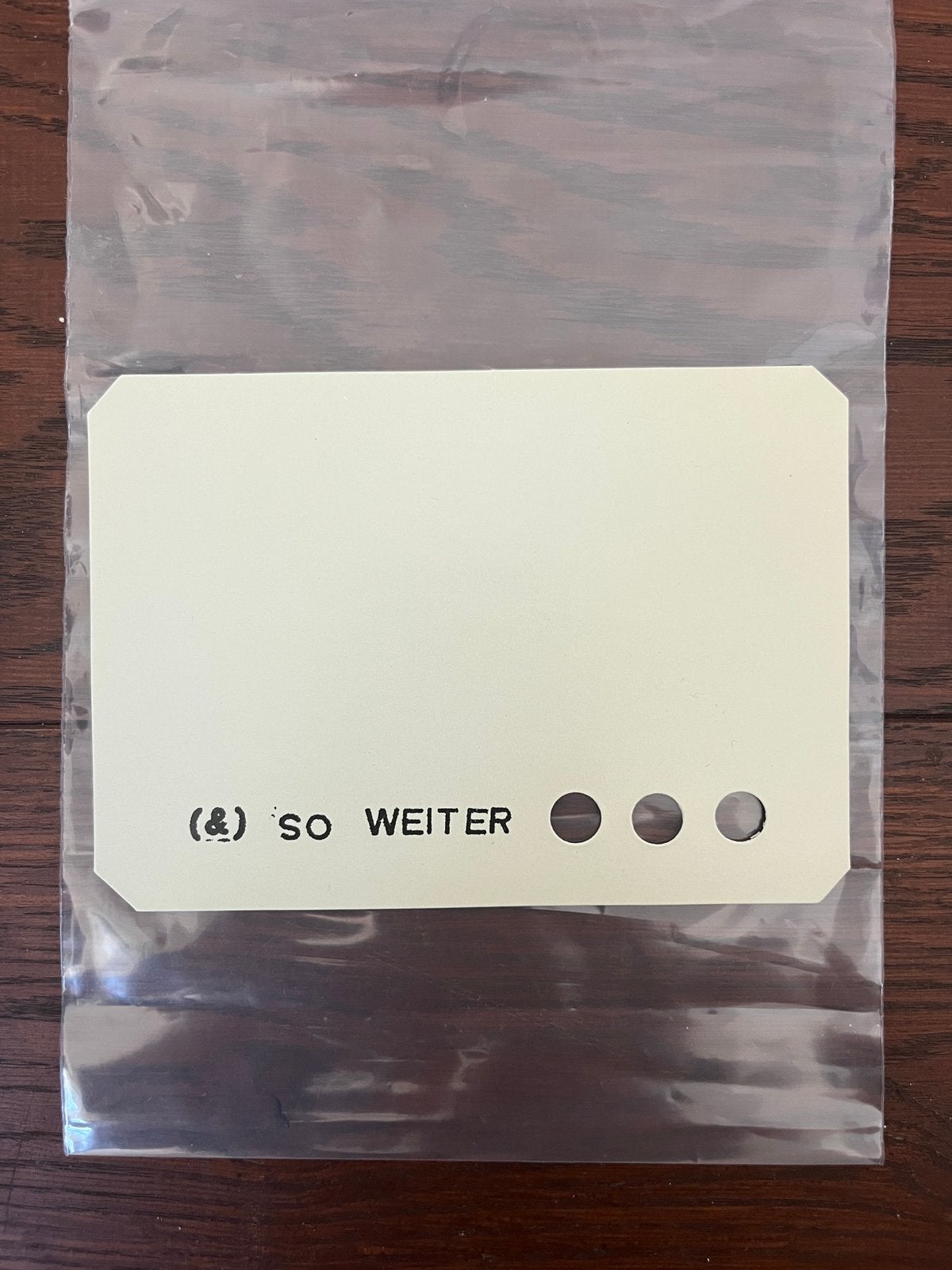 Lawrence Weiner Multiple & so weiter… 1991, Ophalen of Verzenden