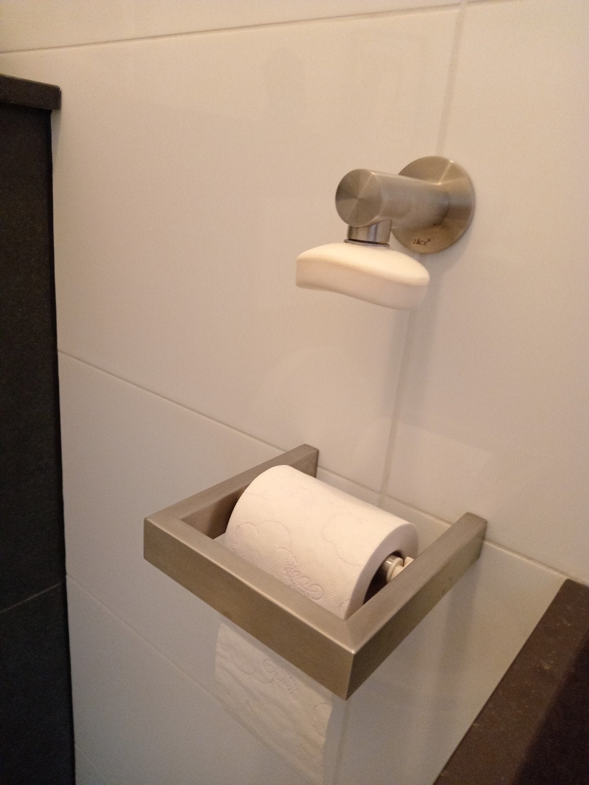 ZACK RVS toilet badkamer set 3 delig, Toilet-accessoire, Gebruikt, Overige merken, Ophalen of Verzenden