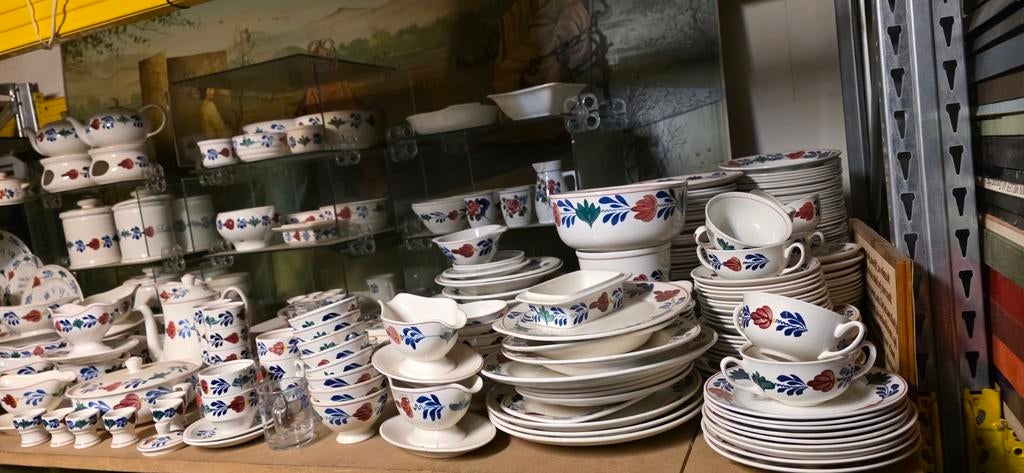 Grote partij Boerenbont servies, Ophalen of Verzenden
