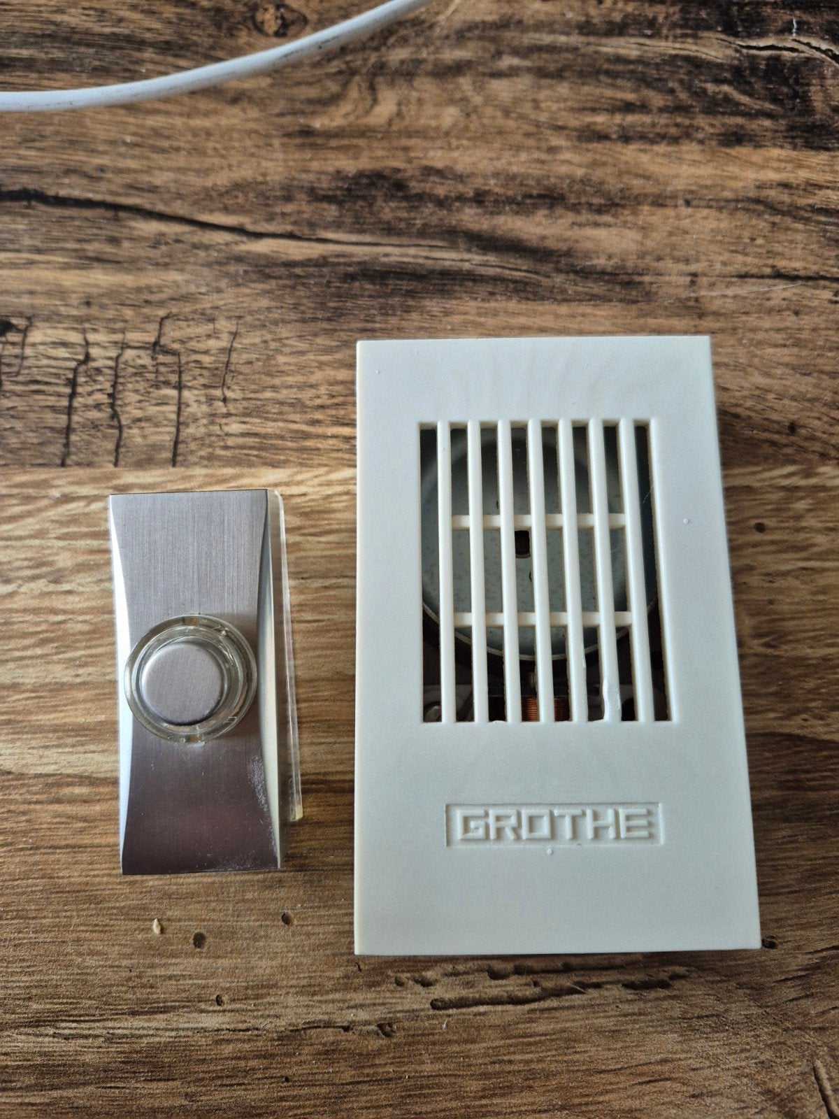 Grothe bedrade deurbel, Ophalen of Verzenden, Gebruikt, Bedraad
