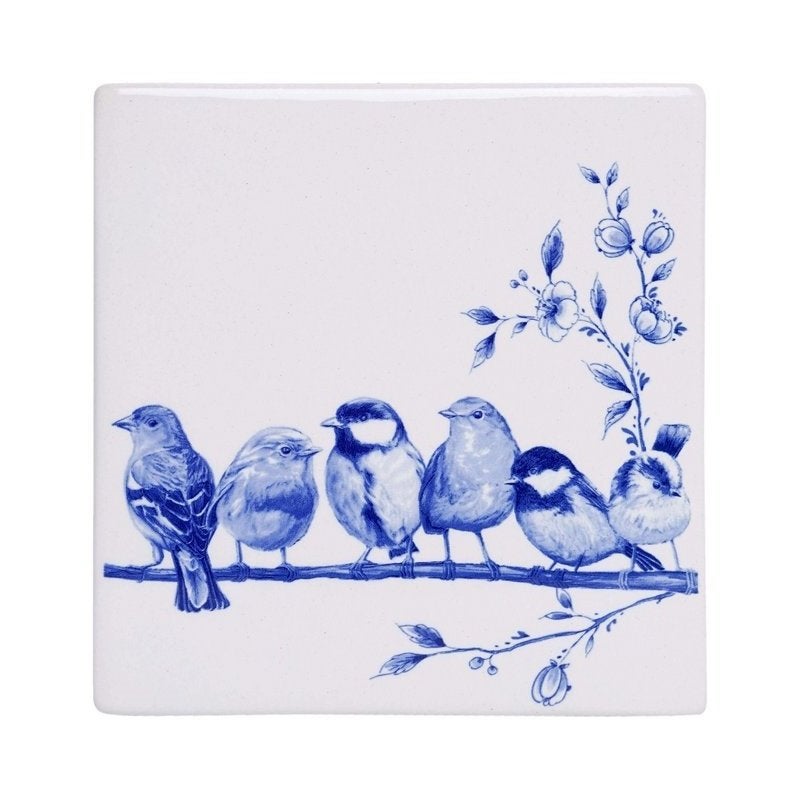 BOSVOGELTJES & IJSVOGEL OP TEGEL - HEINEN DELFTS BLAUW, Ophalen of Verzenden, Nieuw
