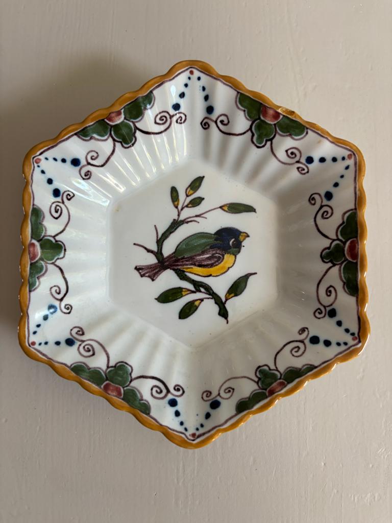 Makkum schaaltje/wandbordje met vogeldecoratie, Ophalen of Verzenden