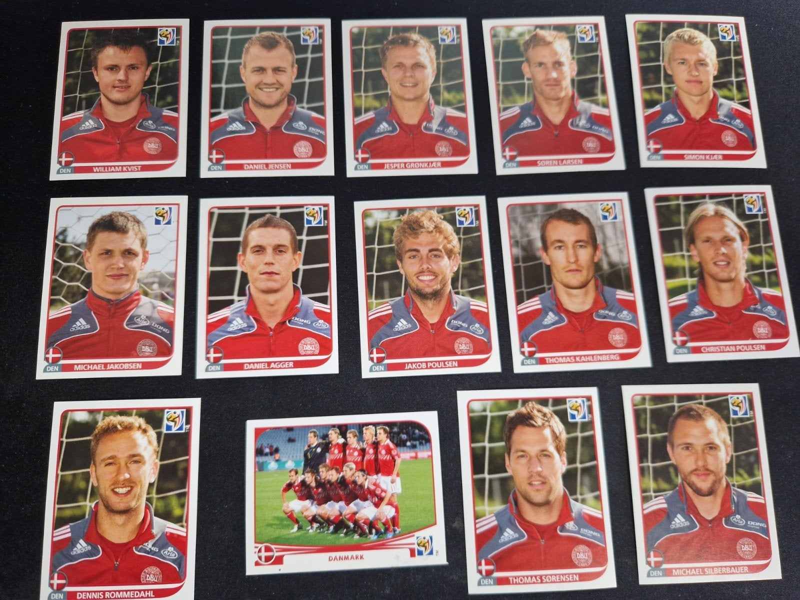 Voetbalplaatjes Denemarken WK 2010, Verzamelen, Ophalen of Verzenden, Zo goed als nieuw, Buitenlandse clubs, Poster, Plaatje of Sticker