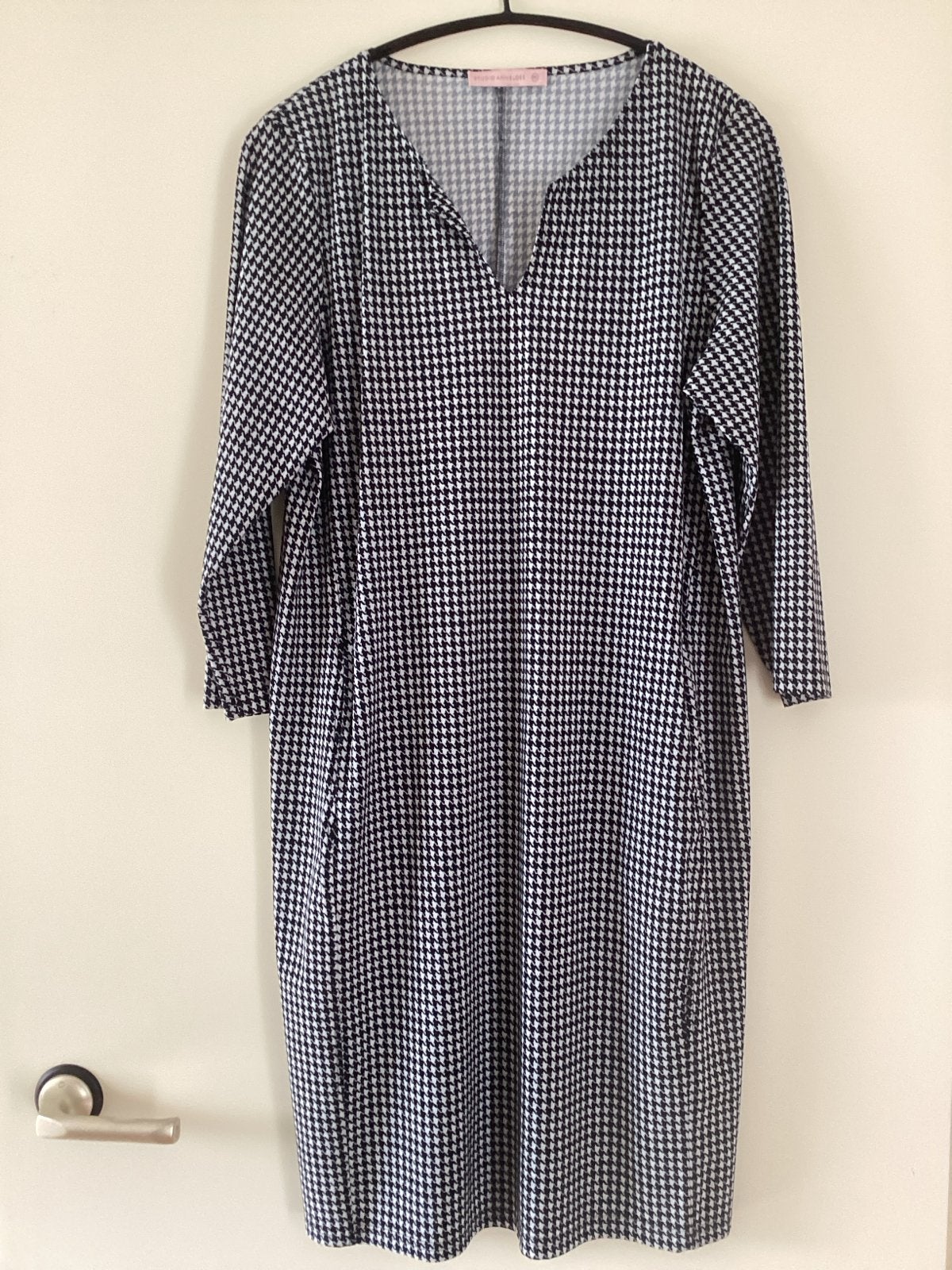 Studio Anneloes jurk XXL donkerblauw/ecru met steekzakken, Kleding | Dames, Verzenden, Zo goed als nieuw, Maat 42/44 (L), Blauw