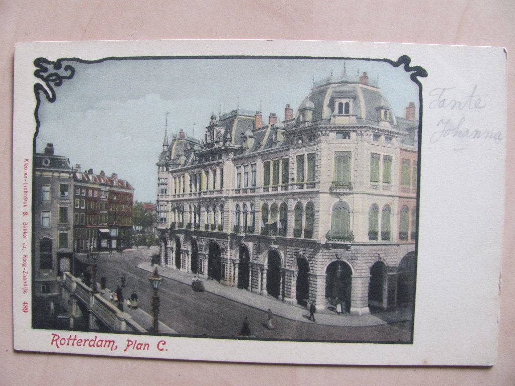 Rotterdam Plan C aan Dirk van Bentveld, Ophalen of Verzenden, Voor 1920, Zuid-Holland
