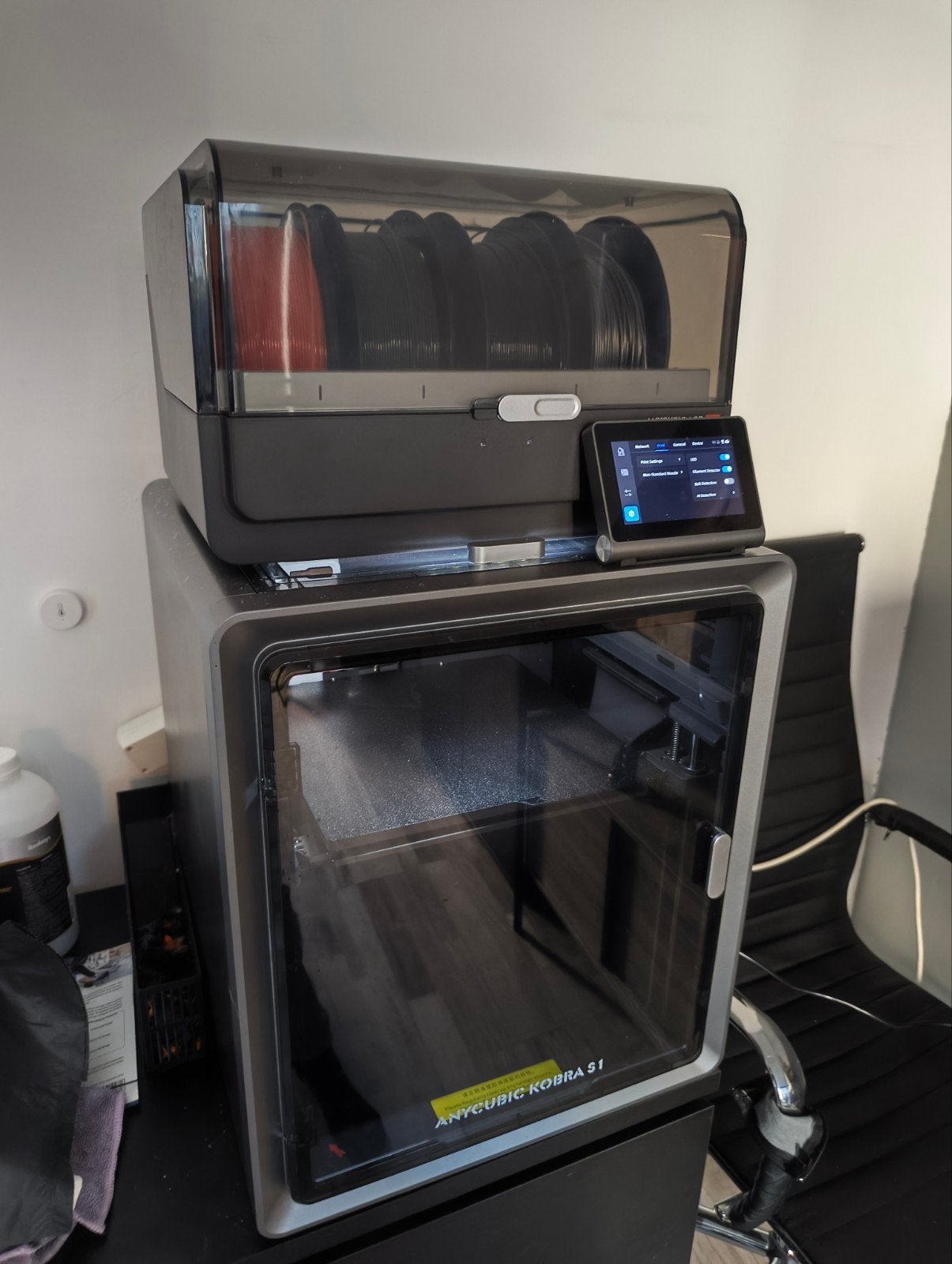 Anycubic Kobra S1 3D-printer + 15kg aan PETG + bed-upgrade, Computers en Software, 3D Printers, Ophalen, Ingebouwde Wi-Fi, Zo goed als nieuw