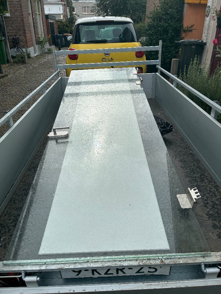 Aluminium kozijn met glasdeur (276 x 92) en extra glasplaat, Doe-het-zelf en Verbouw, Gebruikt, Raamkozijn, Aluminium, Inclusief glas