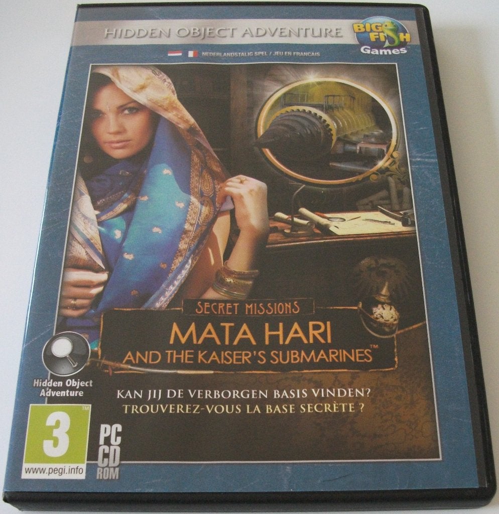 PC Game *** MATA HARI AND THE KAISER'S SUBMARINES *** Secret, Puzzel en Educatief, 1 speler, Ophalen of Verzenden, Zo goed als nieuw