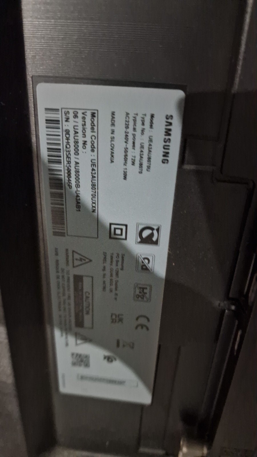 Zwarte Samsung tv 43inch, Ophalen of Verzenden, Audio