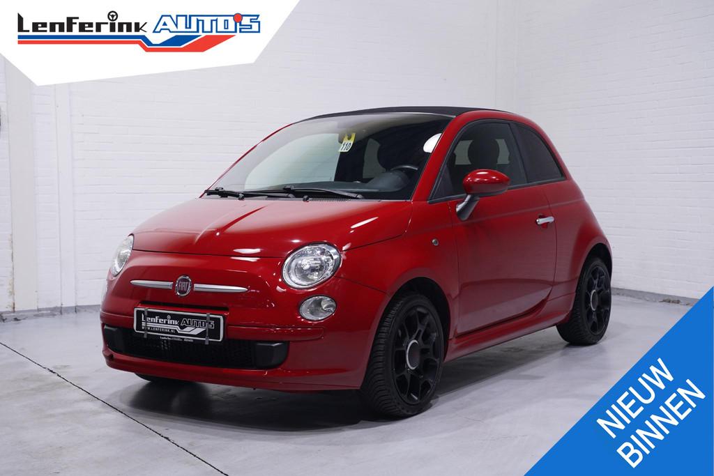 Fiat 500S 1.2 Airco Schuifdak PDC Achter Stoelverwarming, Auto's, Fiat, Gebruikt, 4 cilinders, Cabriolet, Leder en Stof