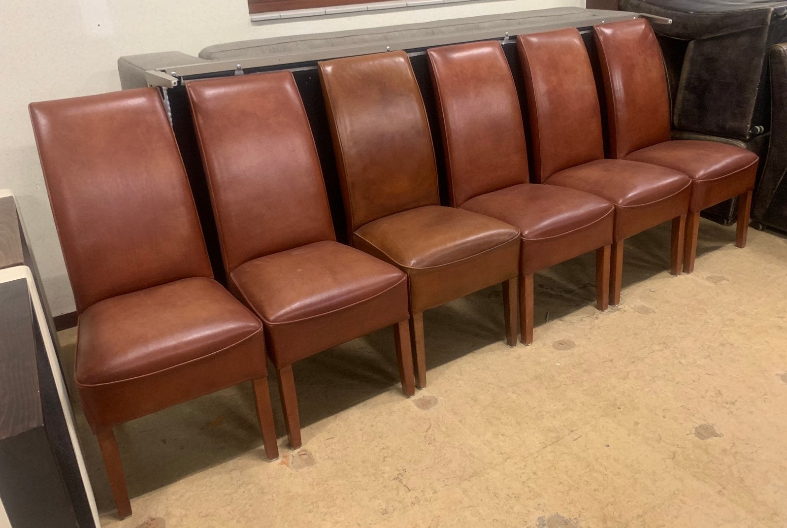 Prachtige Schaapslederen Bendic Eetkamerstoelen Bruin., Huis en Inrichting, Stoelen, Gebruikt, Bruin, Leer, Ophalen of Verzenden