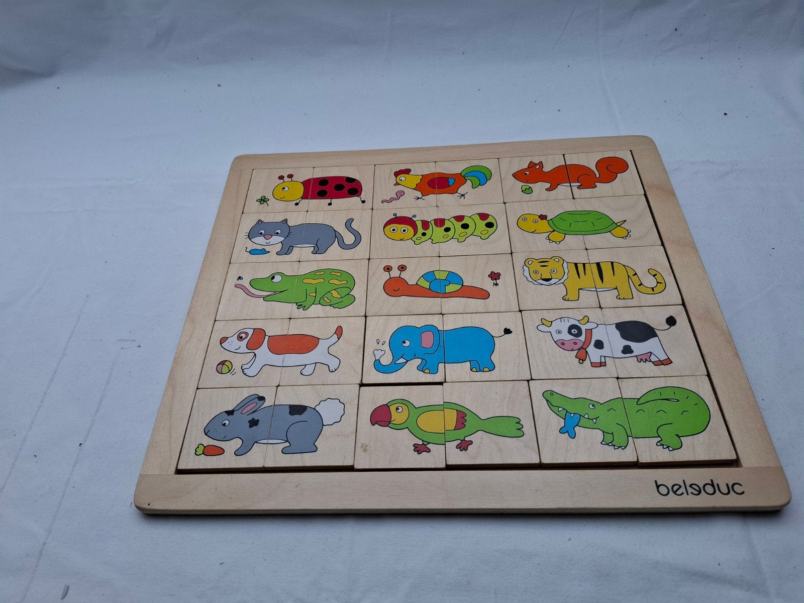 Belseduk Dieren Puzzel - Educatief Houten Speelgoed, Ophalen of Verzenden, Gebruikt, Puzzelen